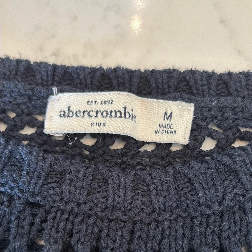 Abercrombie & Fitch Blue Crew Neck Sweater Classic Knit